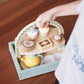 Wooden Dessert Cake Tea Party Set for Little Girls Toys, Pretend Play Kids Tea Set for Toddlers Wood Toys, Wooden Play Food Kitc