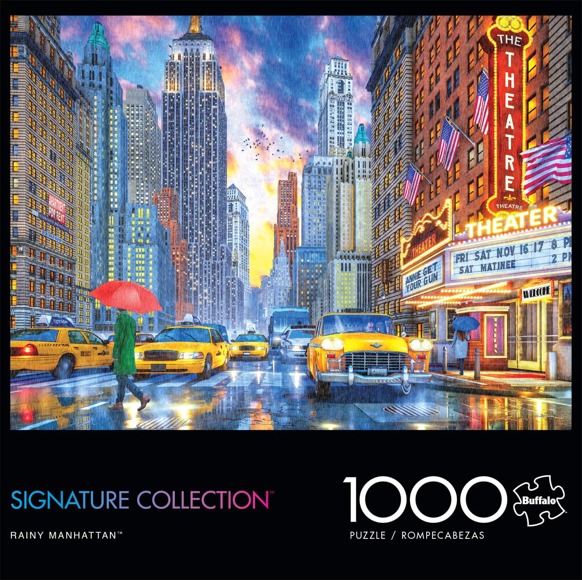 Buffalo Games - Dominic Davison - Rainy Manhattan - 1000 Piece Jigsaw Puzzle For Adults -Challenging Puzzle Perfect For Game Nights - Finished Size Is 26.75 X 19.75