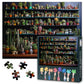 Puzzles for Adults, 1000 Piece Jigsaw Puzzles,Collection of Various Potted Mini Cacti on Shelves Hard Difficult Challenging Puzz