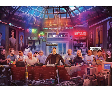 Tech Billionaires 1000-Piece Jigsaw Puzzle by Rachid Lotf | Stress Relief 1000 Piece Jigsaw Puzzle for mature-themed | Interactive Brain Teaser Game | Educational Puzzle & Games for mature-themeds | 29 x 20 Inches
