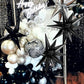 Partywoo Black Star Balloons, 2 Pcs 42 Inch Large 14-Pointed Starburst Balloons, One-Piece Star Explosion Balloons With Ribbon, Point Star Foil Balloons, Mylar Balloons For Birthday Party Decorations