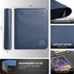FORZAROCKET 4-Pocket Small Binder for Toploaders - Holds 112 Top Loaders  Ringless  Waterproof PU Leather  for Sports & Trading Cards (Navy Blue)