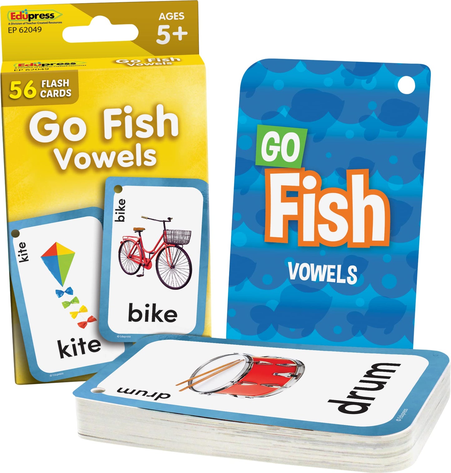 Go Fish Vowels Flash Cards