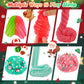 Lawoho 6 Packs Red & Green Slime Kit - Cloud Slime, Butter Slime & Clear Slime, Glow In The Dark Slime Add-Ins With Glowing Charms, Slime Kit For Kids St. Patrick'S Day Party Favors Halloween Easter