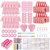 Hoemwarm 10 Set Spa Party Supplies for Girls,122 Pcs Slumber Party Favors for Girls Satin Robes Spa Kit Accessories Bulk with To