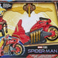 Marvel Spider-Man 6-Inch Jet Web Cycle Vehicle & Action Figure Toy, Red, Plastic, Model F1110, for Kids Ages 4 and Up