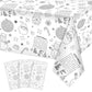 3 Pack Christmas Tablecloth Christmas Activity Paper Tablecloth Santa Claus Snowman Gnome Color-in Paper Disposable Tablecover f