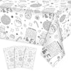 3 Pack Christmas Tablecloth Christmas Activity Paper Tablecloth Santa Claus Snowman Gnome Color-in Paper Disposable Tablecover f