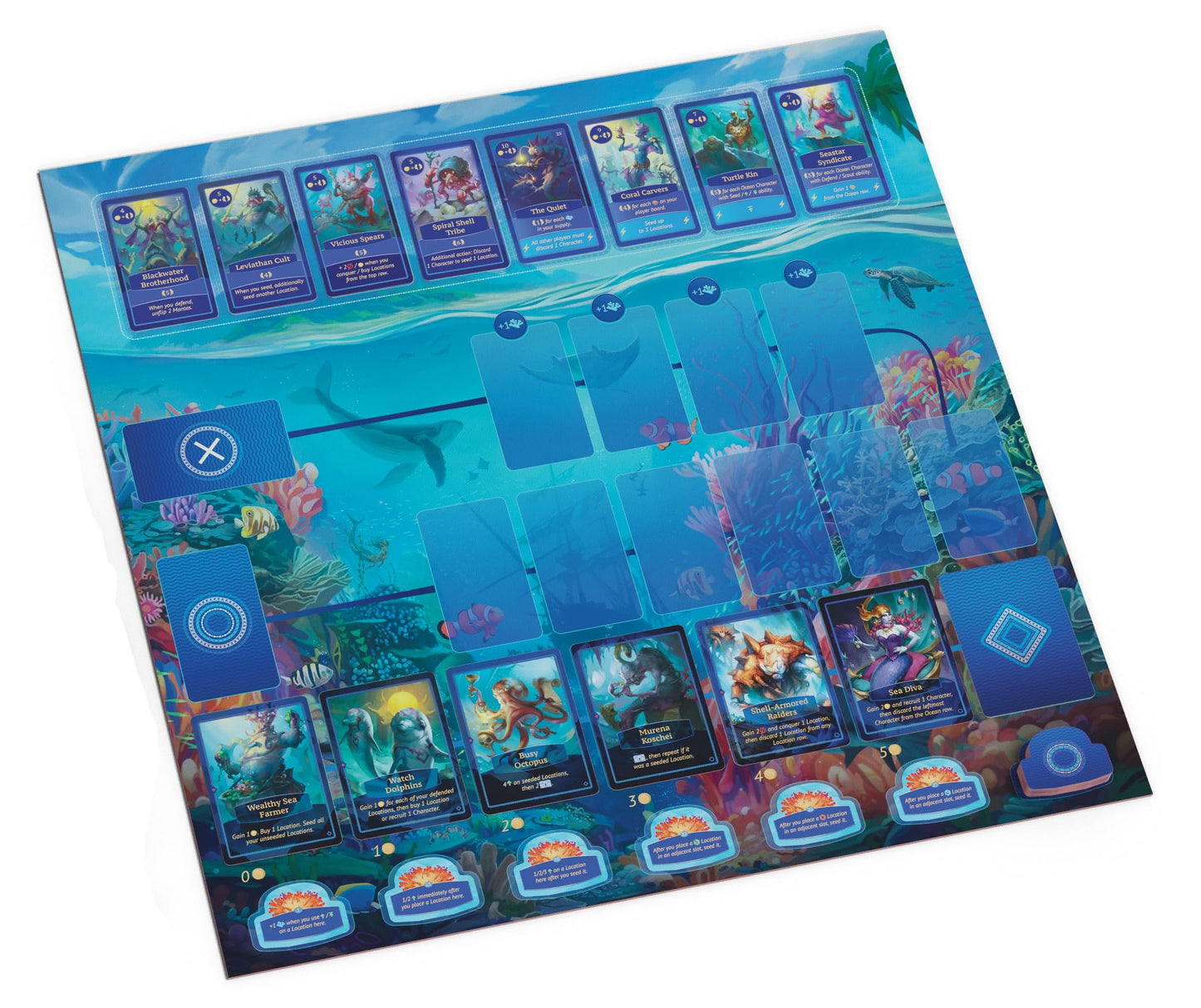 Arcane Wonders Aquatica Coral Reef Expansion Board Card Game - New Underwater Creatures Encounters - 1 to 5 Players Ages 14+ 60
