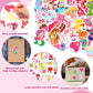 MARFOREVER 200 Pcs Valentines Stickers Love Heart Stickers for Kids Valentines Day Stickers Bulk Vinyl Waterproof Stickers for G