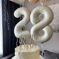 25 Balloon Number, Cream White Number 25Th Birthday Balloons 40 Inch, 25 Or 52 Years Old Cream White Birthday Decorations For Me
