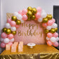 Pink Gold Balloons Set, 12 Inch Pink White Latex Balloons Pink Confetti Helium Balloons Pink And Metallic Gold Party Balloons Fo