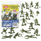 Tim Mee Plastic Army Men - 48pc OD Green Toy Soldier Figures - Made in USA - Durable Plastic