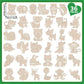 gisgfim Wooden Magnet Painting Craft Kit - 36Pcs Jungle Animal DIY Arts & Crafts for Kids Ages 4-12, 11.42 x 12.2 x 0.12
