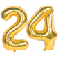 40 Inch Gold Number Balloons Helium Foil Mylar Balloon Birthday Party Banquet Decoration 24