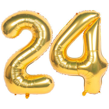 40 Inch Gold Number Balloons Helium Foil Mylar Balloon Birthday Party Banquet Decoration 24