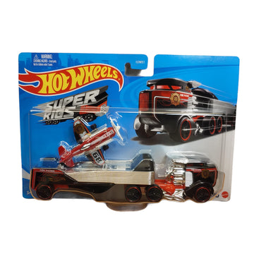 Diecast Hotwheels Super Rigs [Sky Show Rig] Detachable Trailer With Airplane Included
