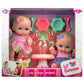 Jc Toys Lil Cutesies Twin 8.5' All Vinyl Dolls And Fairy Tea Set | Posable And Washable | Removable Outfits | Twin Dolls And Tea Accessories Ages 2+