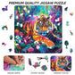 Qiuenisray Wooden Puzzles For Adults,Tiger Wooden Jigsaw Puzzles 200Pcs,11.2X11.2In,Medium,Unique Shape Animal Adult Puzzles,Irr