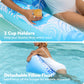 Sloosh Inflatable Pool Floats With Cooling Water Hole,72'' X 38'' Daybed Pool Lounger Adults With Cup Holders, Adjustable Backre