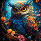 Majestic Value Brand 500 Piece mature-themed Puzzle of a Colorful Mystical Owl