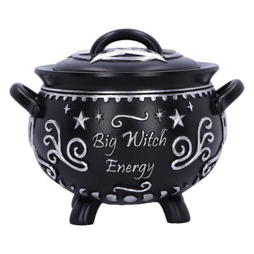 Nemesis Now Big Witch Energy Cauldron Box 15.4Cm, Resin, Black, Halloween Giftware Collection, Halloween Witch'S Cauldron Box, Witchcraft Giftware, Storage Box, Cast In The Finest Resin, Hand-Painted