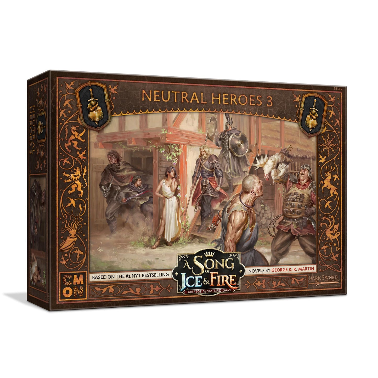 A Song Of Ice And Fire Tabletop Miniatures Neutral Heroes Iii Box Set - Expansive Attachments And Commanders, Strategy Game For