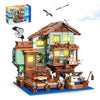 HSANHE Fisherman's Wharf House Mini Bricks Building Kit  Ideas Creative Architecture Building Toys Birthday Gift for mature-themed Boys Girls -2046 Pieces (Not Compatible with Lego Set)