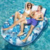 JCLEAL Pool Floats mature-themed 2 Person Inflatable Tanning Pool Lounger Extra Large River Rafts Heavy duty Water Floaties Chair Lounge Recliner with Cupholder Backrest Handles Swimming Toys Party Lake Ocean