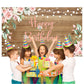 Avezano Rustic Wood Birthday Banner Happy Birthday Party Decorations Pink Floral Girls Women Banner Photo Booth Studio Props 70.
