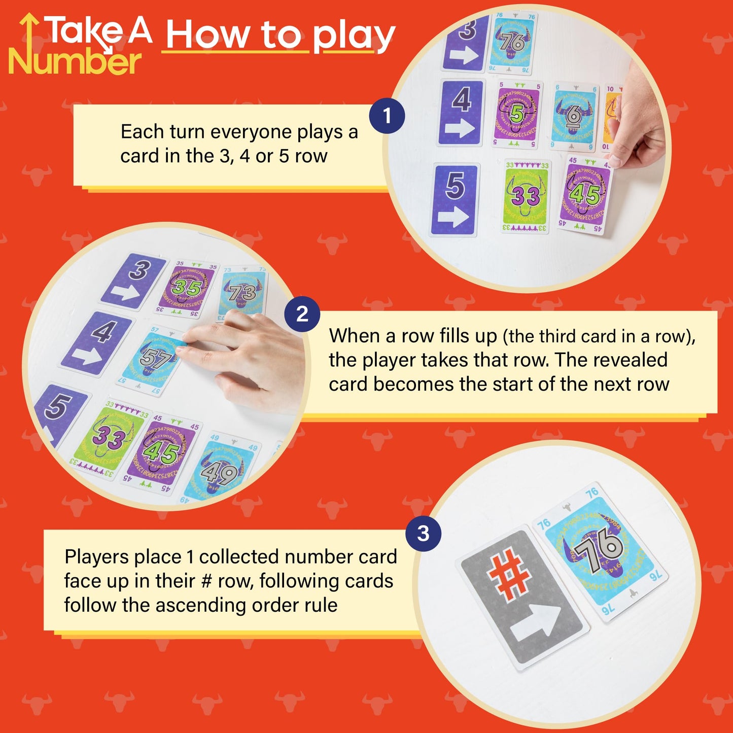 AMIGO Take 5 & Take a Number Card Games - Classic 6 Nimmt! & X Nimmt! - Fun for Kids & Adults - Yellow and Red - Model AMI18415