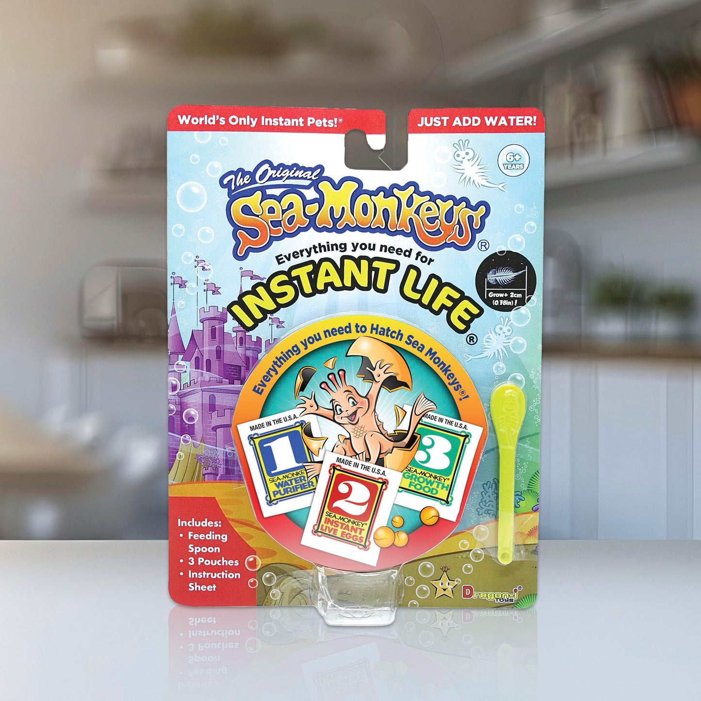 Sea-Monkeys Instant Life - Instant Pets for Ages 6+, Plastic, Original Size, Model 23231C, Toy
