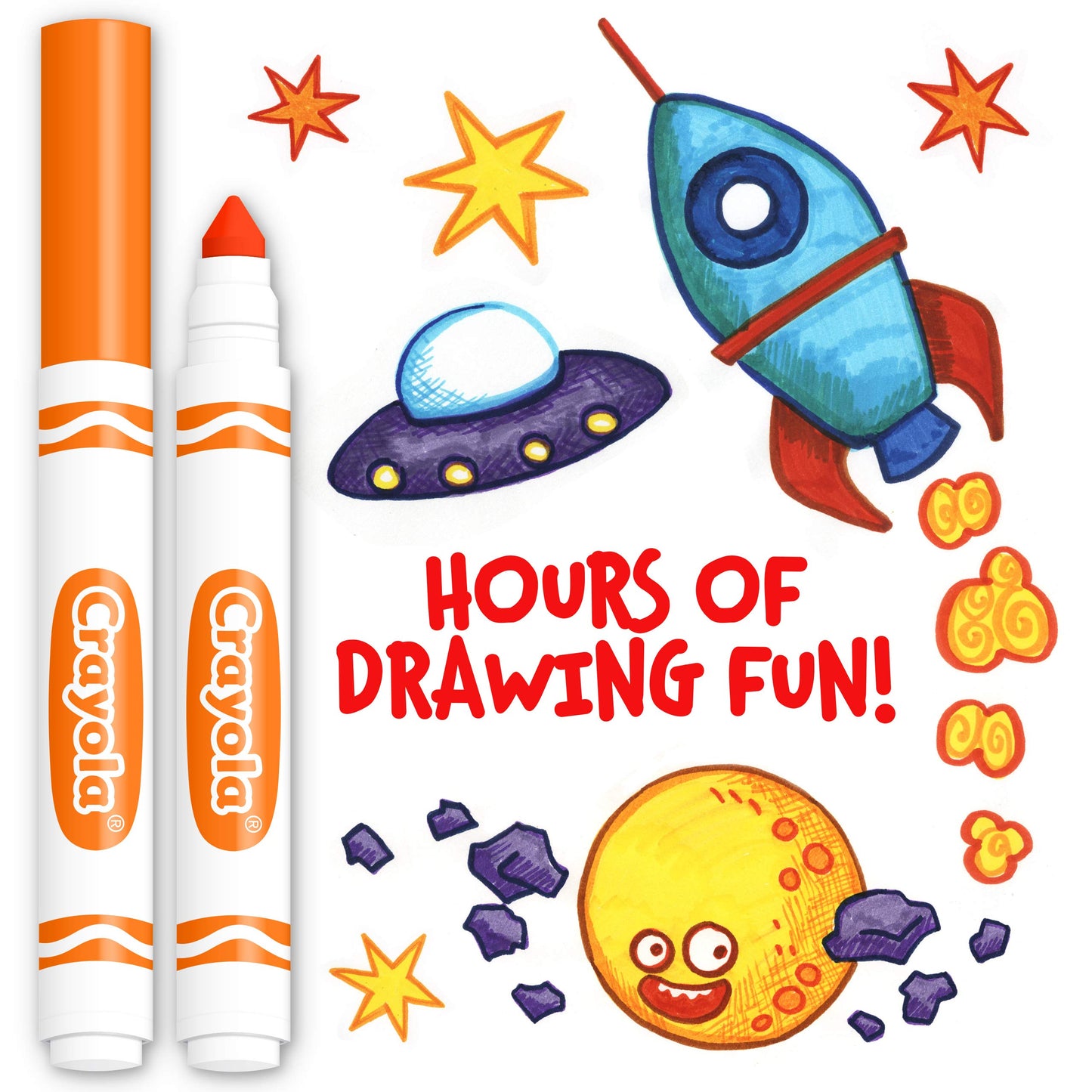 Crayola Broad Line Markers - Orange (12Ct), Markers For Kids, Bulk School Supplies For Teachers, Nontoxic, Marker Refill With Reusable Box