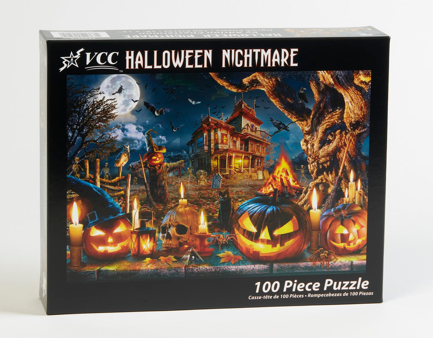 Vermont Christmas Company – Halloween Nightmare 100 Piece Jigsaw Puzzle - Large Interlocking Pieces Perfect For Kids & Adults Alike - 19' X 13'