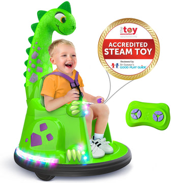 Bumpeez Bumper Car For Kids, 12V Electric Ride On Toy With Remote Control, Led Lights & Music For Toddlers 1-3, Birthday Gift Ag