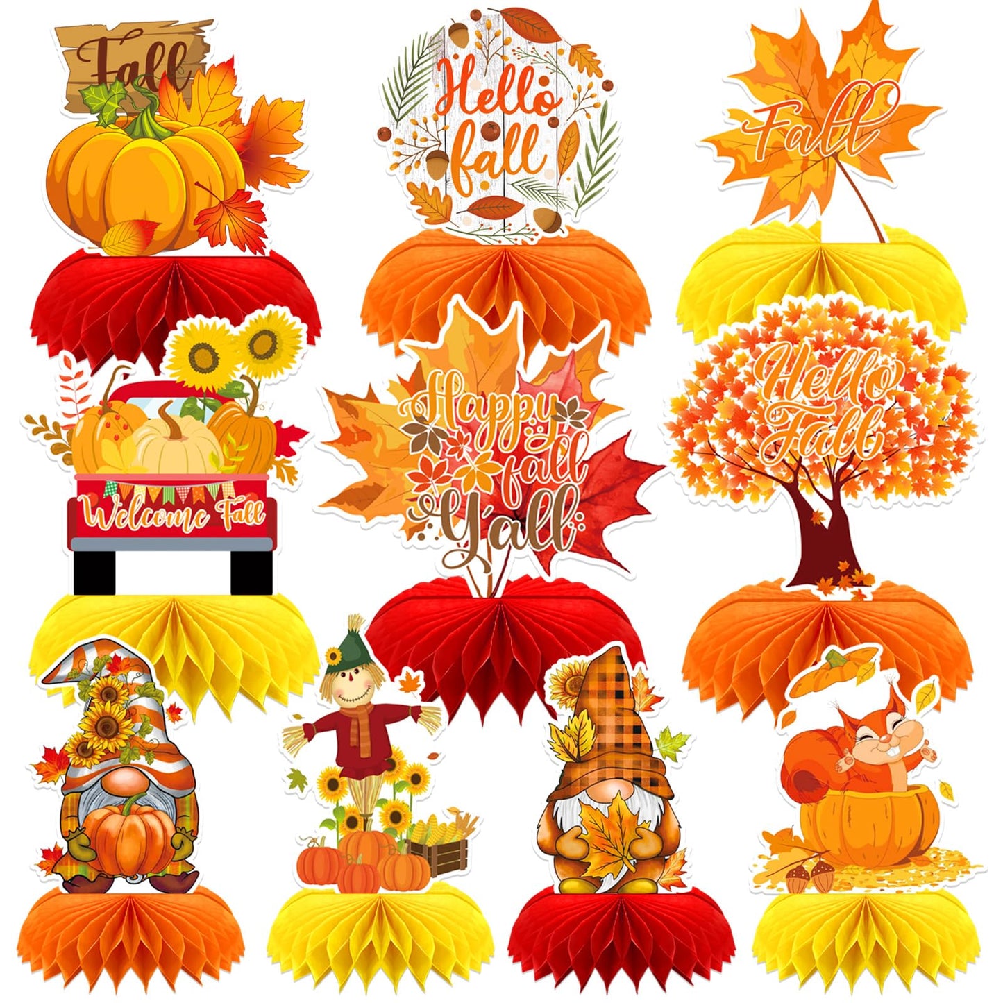 DTOFOOT Fall Party Decorations,10 Pcs Fall Table Decorations Centerpieces Fall Table Centerpieces for Thanksgiving Table Decor F
