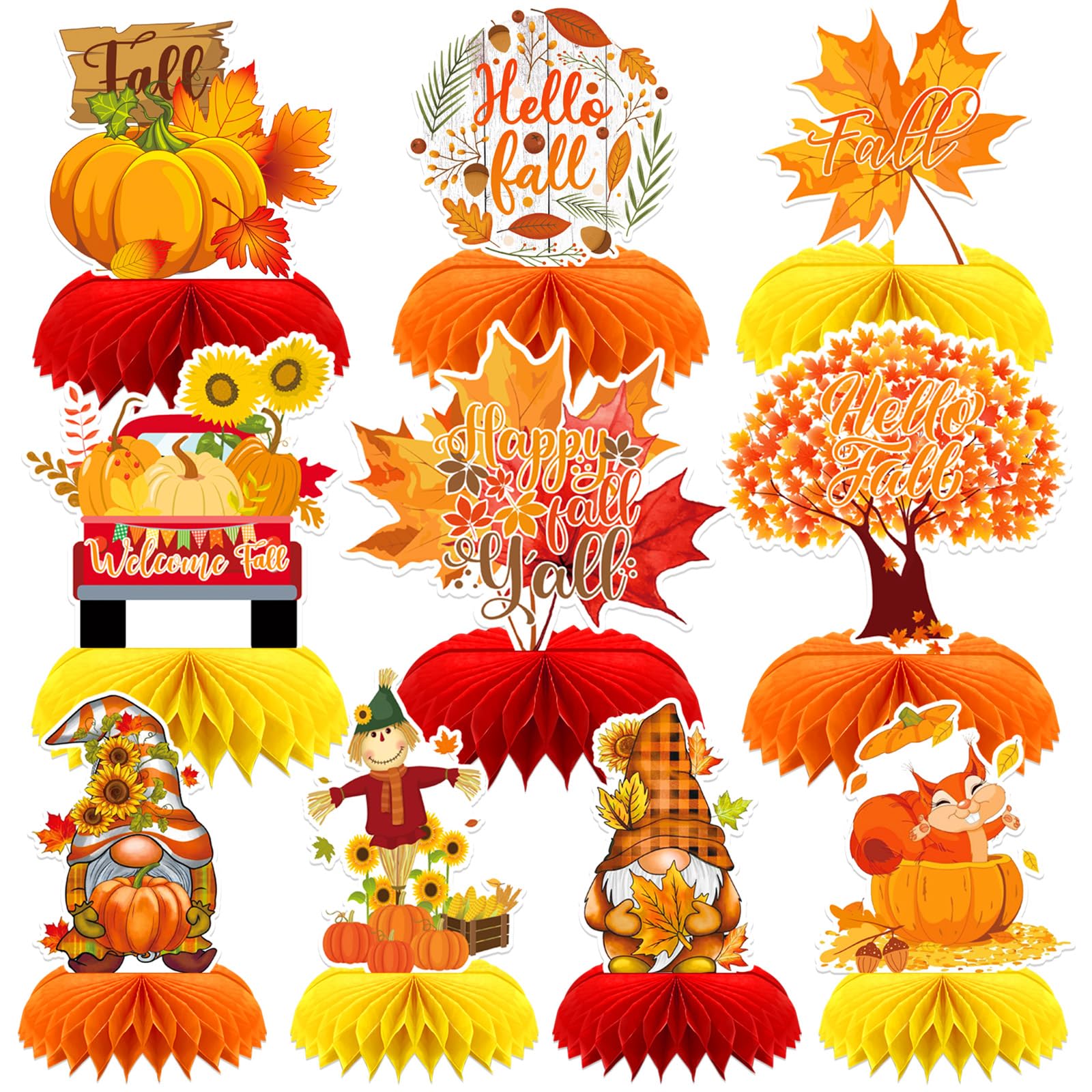 DTOFOOT Fall Party Decorations,10 Pcs Fall Table Decorations Centerpieces Fall Table Centerpieces for Thanksgiving Table Decor F