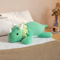 Gudisi Weighted Dinosaur Plush Toy, 15.7 Inch Green Dino, Huggable Cotton Stuffed Animal for Kids & Adults, Gift for All Occasions