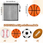 Aodaer 24 Pack Mini Mixed Sports Stress Balls With Drawstring Mesh Bag Fidget Toys For Adults Soft Foam Balls For Sports Party F