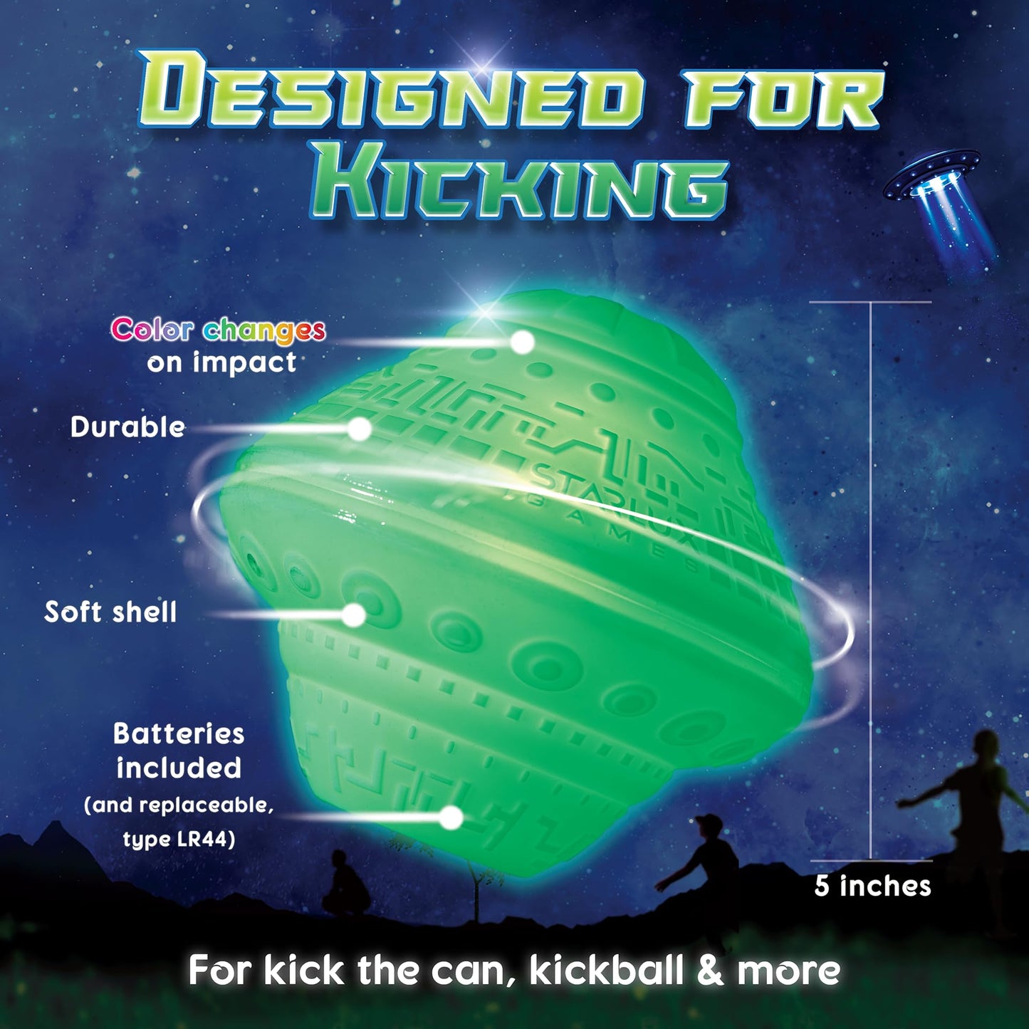 Cosmic Kick The Can: Glow In The Dark Outdoor Games For Kids | Ages 5+, 4-12 Players | Kids Games, Glow In The Dark Toys | Outdo