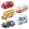 KIDAMI Die-cast Metal Toy Cars Set of 5, 1:64 Scale, Openable Doors, Pull Back, Official Car