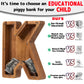 Piggy Bank for Kids Boys Girls, Wooden Large Letter Piggy Bank Alphabet Money Bank with Initial K, Coin Bank Fun Gifts for Birth