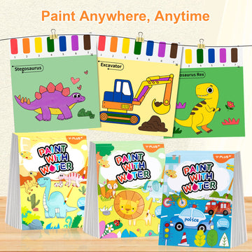 Yplus Paint With Water Books For Toddler, Watercolor Coloring Paper For Kids Ages 1-3, 2-4, Magic Book Art Craft Gift For Drawin