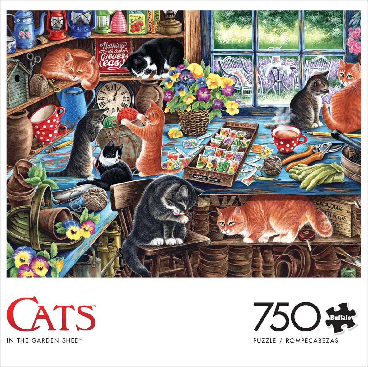 Buffalo Games - Irina Garmashova-Cawton - In The Garden Shed - 750 Piece Jigsaw Puzzle For Adults -Challenging Puzzle Perfect For Game Nights - Finished Size Is 24.00 X 18.00