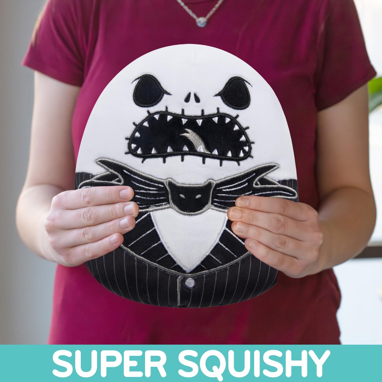 Squishmallows Original 8-Inch Jack Skellington - Nightmare Before Christmas - Official Jazwares Plush - Collectible Soft & Squishy Stuffed Animal Toy - Gift For Kids, Girls & Boys