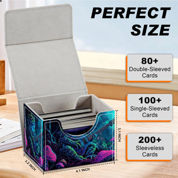 Card Game Storage Box For Tcg Mtg Commander Deck Box Card Box Organizer Trading Card Case Tcg Card Storage Box Magnetic Closure
