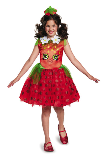 Shopkins Strawberry Classic Costume, One Color, Small/4-6