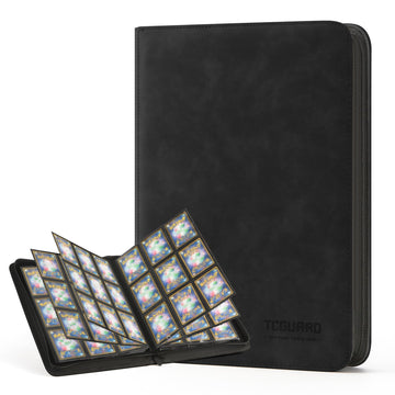 Tcguard Trading Card Binder, 9 Side Loading Pocket Card Album Hold Up To 540 Cards, Zipper Binder For Cards Collection, Tcg Card