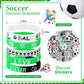 Aoriher 194 Pcs Soccer Party Favor Bulk Sport Birthday Party Gift Soccer Goodie Bag Filler Mini Soccer Ball Toy Silicone Bracele