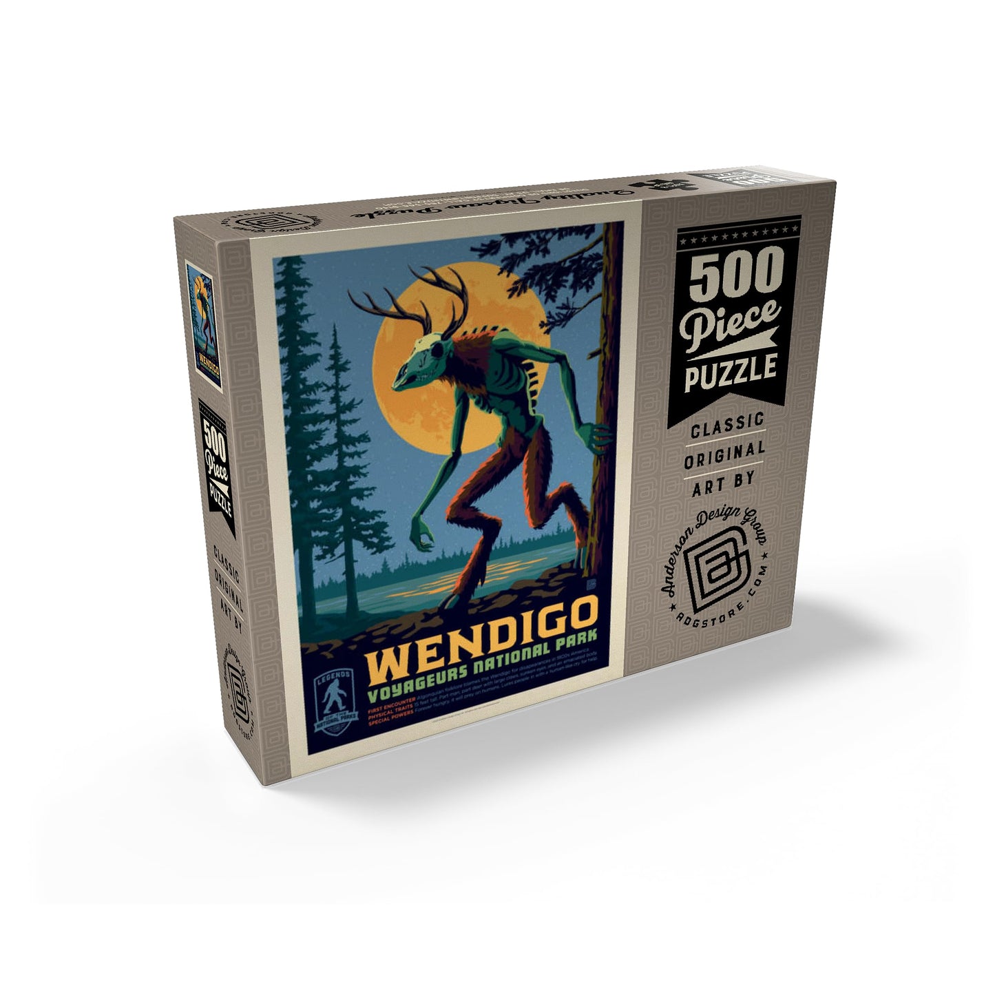 Mypuzzle Legends Of The National Parks: Voyageurs' The Wendigo, Vintage Poster - Premium 500 Piece Jigsaw Puzzle For Adults